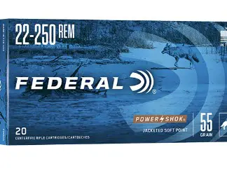 FEDERAL 22-250 REM 55GR SP POWER-SHOK