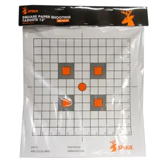 Square Paper Shooting Targets 12'' (30cm) - 20 Pack