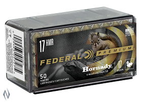 FEDERAL 17HMR 17GR VMAX 2550FPS