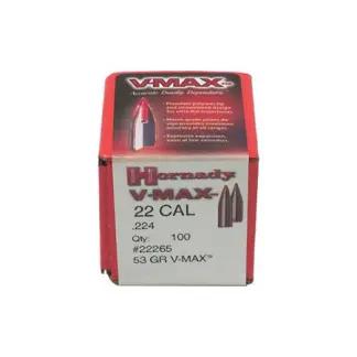 Hornady 22 Cal .224 53gr V-MAX /100