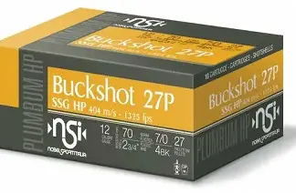NSI 12g SSG HP Buckshot 27 Pellets/4BK- 38grams1325FPS