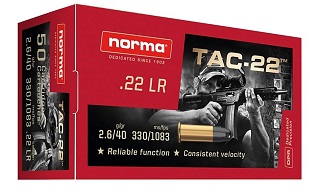 Norma 22lr TAC-22 40gr LRN Standard Velocity